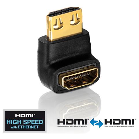 PureInstall PI040, HDMI, HDMI, Maschio / femmina, Nero, Oro - Foto 1